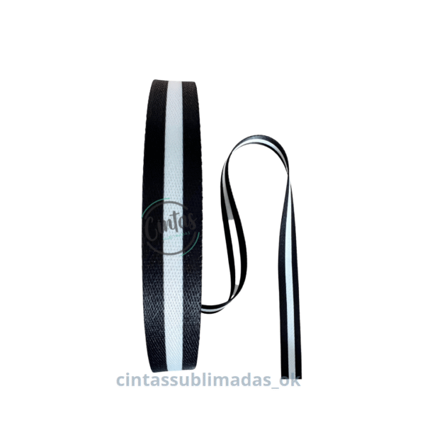 Rayada negro y blanco 25mm