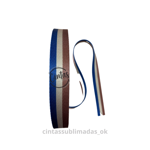 Rayada habano beige azul 25mm