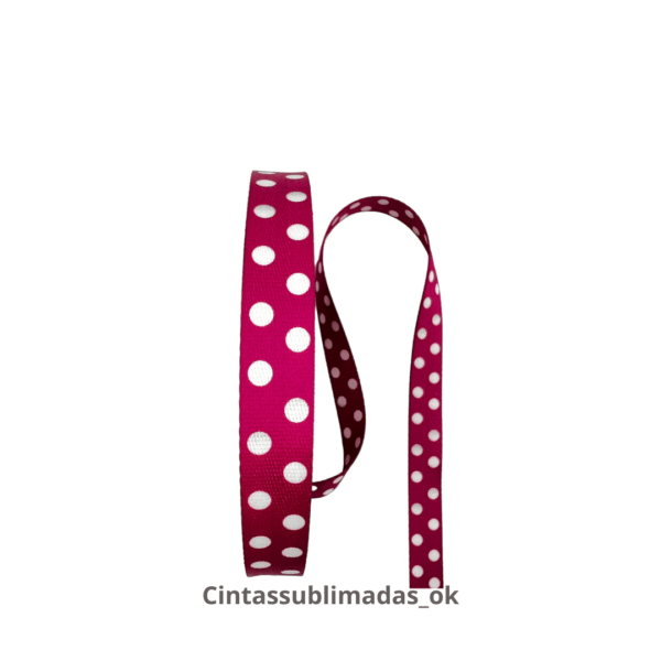 Lunares con fucsia 25 mm