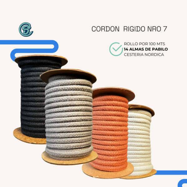 Cordon Rigido Nro 7 mm 14 pabilos x 100 mts